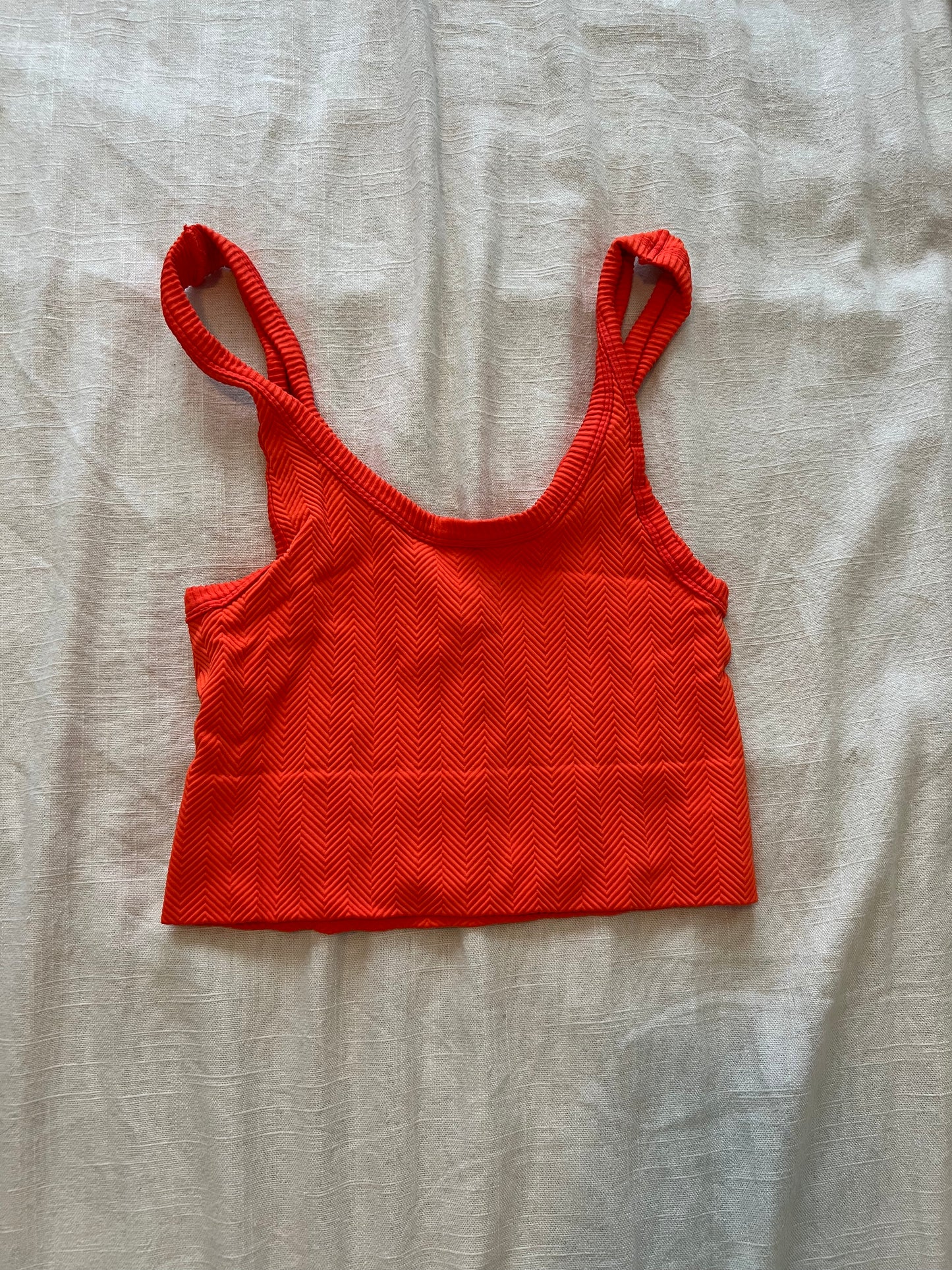 Scoop Neck Seamless Tank - Cherry Red