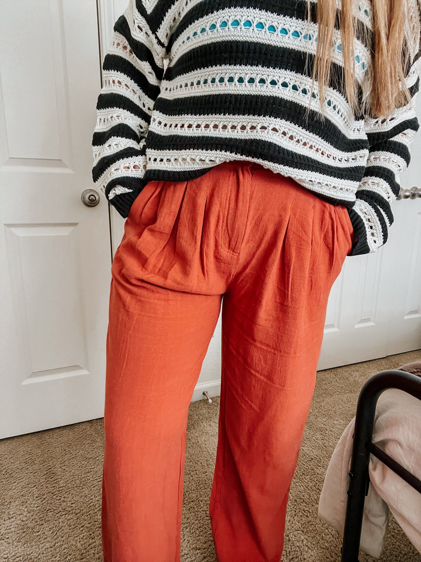 Miley Pleated Pants - Rust